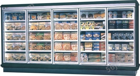 超市经典玻璃门展示冷藏柜