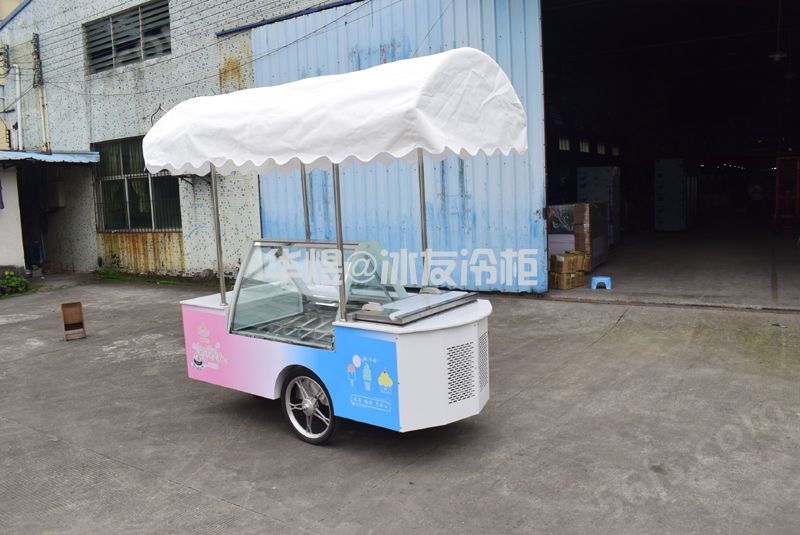 冰友双机双温带冰箱款雪糕车流动冰淇淋花车冰淇淋手推车(图6)