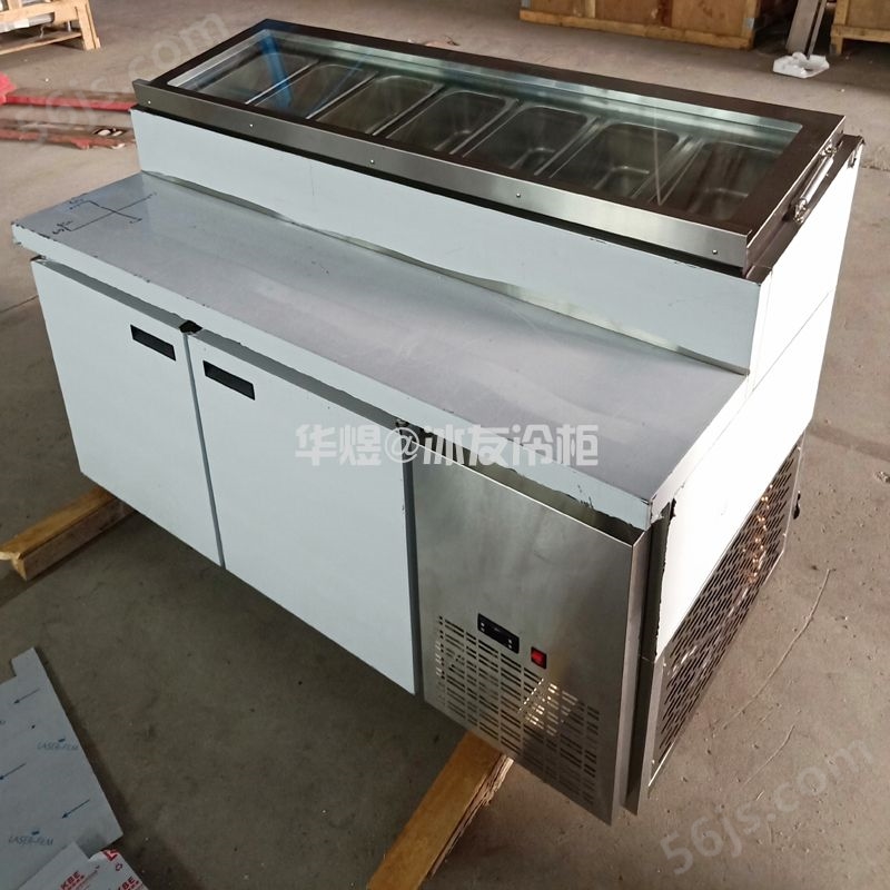 不锈钢披萨柜商用风冷比萨冷藏柜比萨操作台保鲜柜沙拉台(图13)