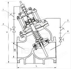 DS101/201活塞式多功能水泵控制阀 结构图