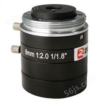 工业镜头VM0820MP5  1/1.8英寸8mm  500万像素机器视觉镜头